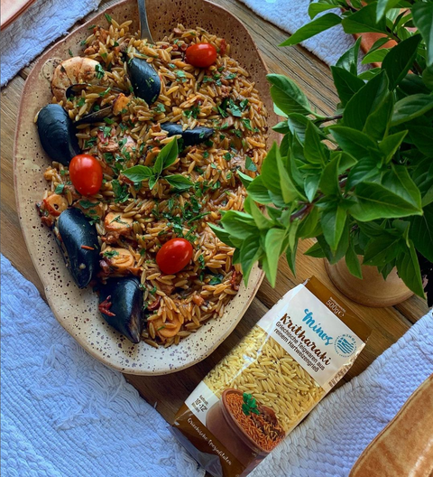 Meeresfrüchte mit Kritharaki