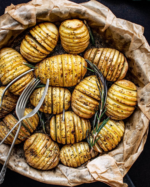 Griechische Fächerkartoffeln aus dem Ofen
