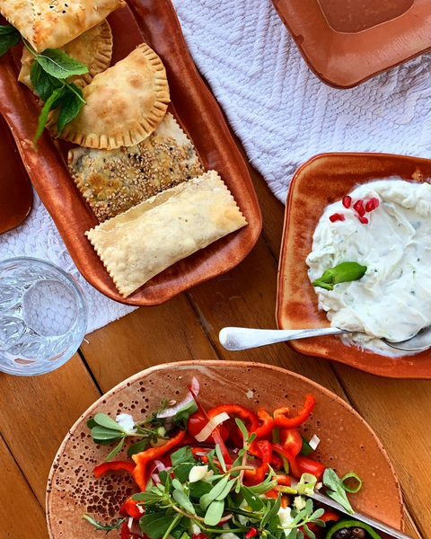 Kalitsounia Teigtaschen mit Gemüse und Kräutern
