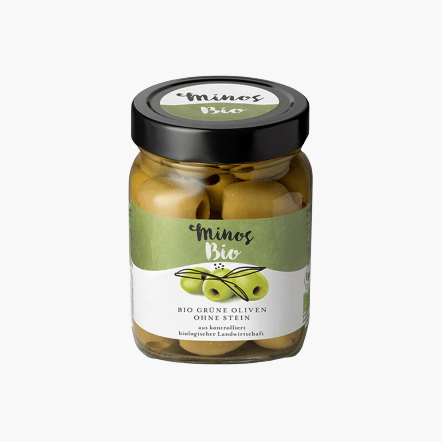 ORGANIC Green olives without stone 370ml