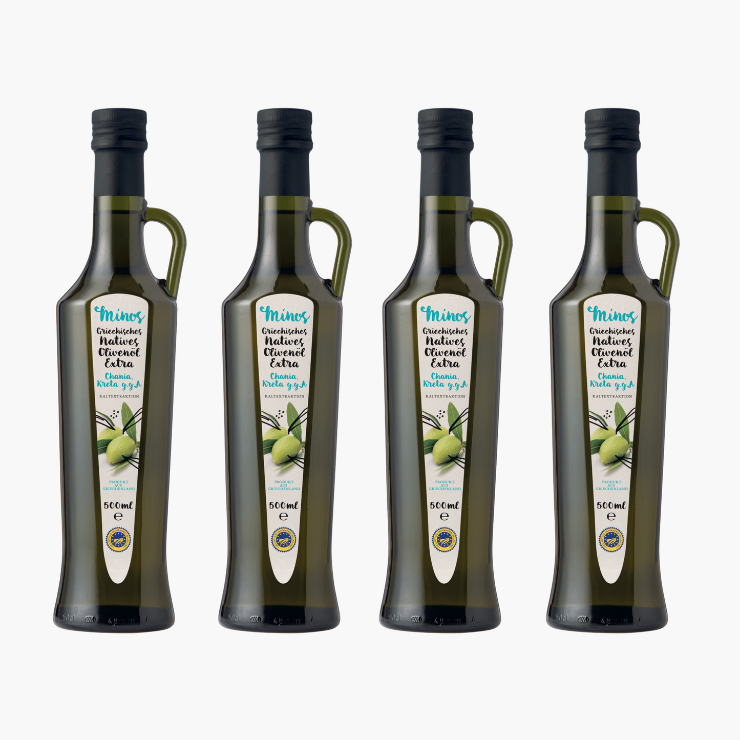 4er Set Minos Natives Olivenöl Extra 500ml
