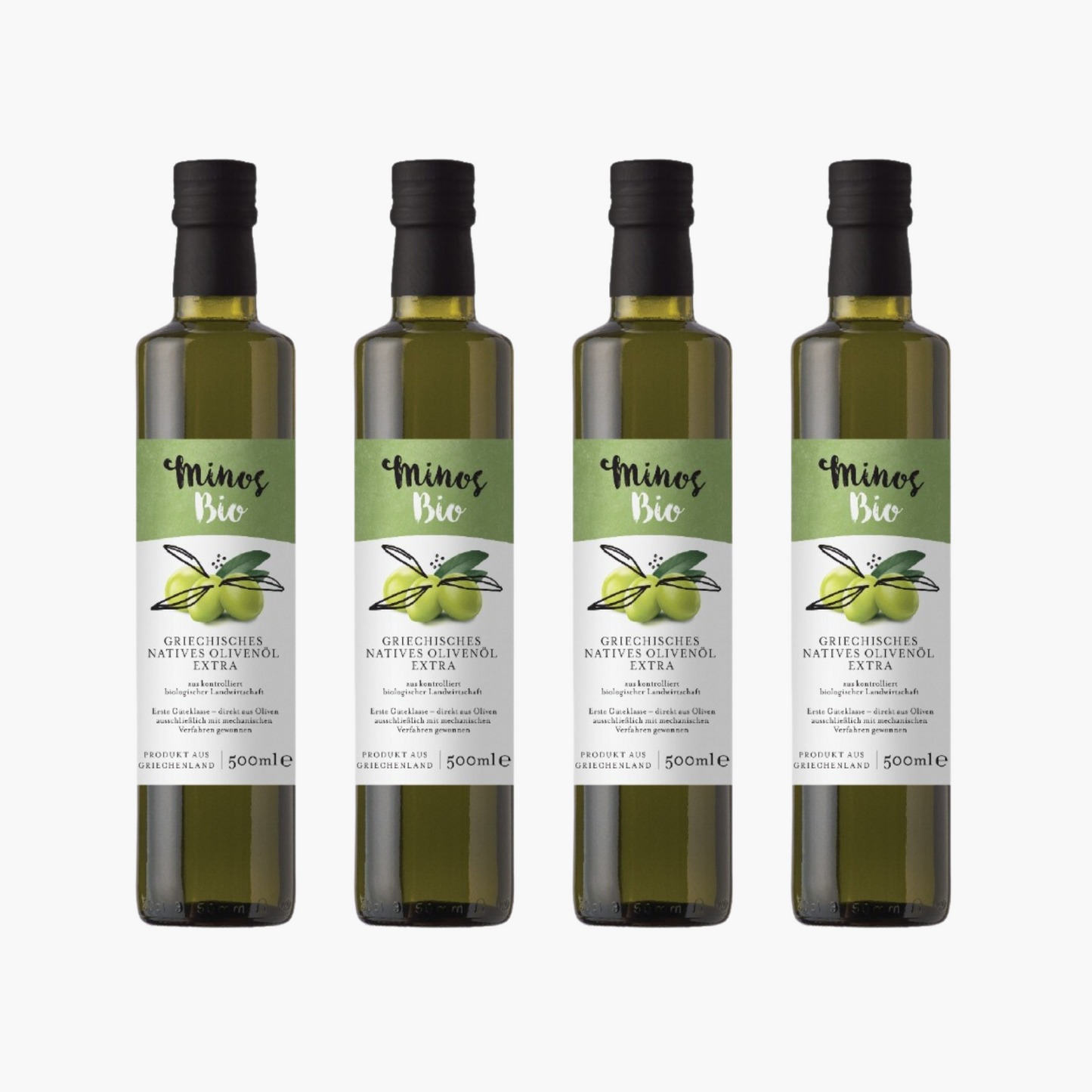 4er Set BIO Minos Natives Olivenöl Extra 500ml