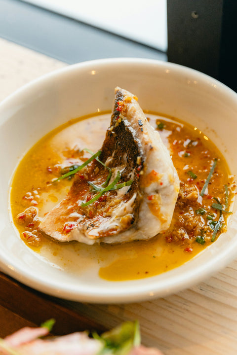 Fisch in Knoblauch-Zitronen-Sauce