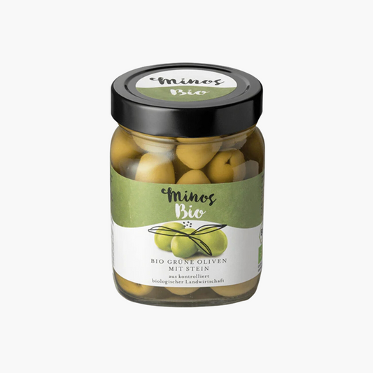 BIO Green olives with stone 370ml